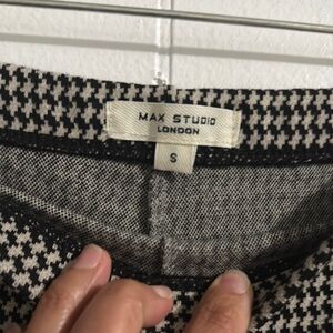 Max Studio Black and White Wide Leg Jeans